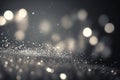 Abstract grey glitter bokeh background. Generative AI