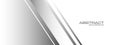 Abstract grey line slash overlap on white with blank space design modern luxury background vector