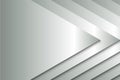 Abstract grey metallic triangles background with paper cutout 3D style Royalty Free Stock Photo