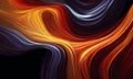 Abstract grey-orange wavy wallpaper. Design a colourful waves background Royalty Free Stock Photo