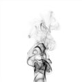 Abstract grey smoke stream isolated on white Royalty Free Stock Photo
