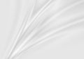 Abstract grey white smooth shiny waves blurred elegant background