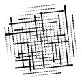 Abstract grid, mesh of random scatter chunks, pieces. geometric abstract illustration. geometric matrix, array pattern
