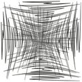 Abstract grid pattern. Distorted line texture. Perspective Vector effect. Chaotic wireframe graphic. Royalty Free Stock Photo