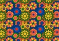 Abstract groovy floral pattern background. Vector