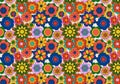 Abstract groovy floral pattern background. Vector