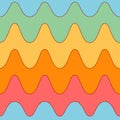 Abstract groovy wavy pattern in trendy colors