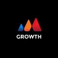 Abstract growth building triangle logo. vector icon illustration inspiration.