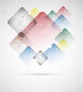 Abstract grunde boxes editable vector illustration Royalty Free Stock Photo