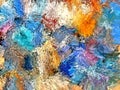 Abstract grunge background from color chaotic blurred spots brush strokes of different sizes