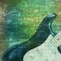 Abstract grunge background with electric guitar Royalty Free Stock Photo