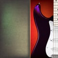 Abstract grunge background with electric guitar Royalty Free Stock Photo