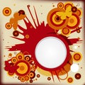 Abstract grunge background with explosion circles