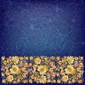 Abstract grunge background with floral ornament Royalty Free Stock Photo