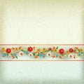 Abstract grunge background with floral ornament Royalty Free Stock Photo