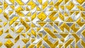 Gold and silver 3D realistic abstract background