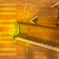 Abstract grunge background with grand piano Royalty Free Stock Photo