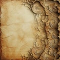 Abstract grunge background with ornament on old paper texture. Royalty Free Stock Photo