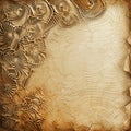 Abstract grunge background with ornament on old paper texture.