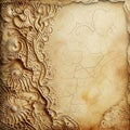 Abstract grunge background with ornament on old paper texture. Royalty Free Stock Photo