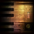 Abstract grunge background with retro radio Royalty Free Stock Photo