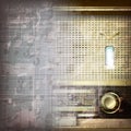 Abstract grunge background with retro radio Royalty Free Stock Photo