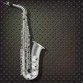 Abstract grunge background saxophone and musical instruments Royalty Free Stock Photo