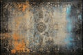 Abstract grunge background with vintage ornament on the old paper texture Royalty Free Stock Photo