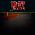 Abstract background with word jazz and accoustic g