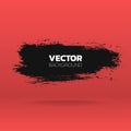Abstract Grunge banner. Brush black paint ink stroke background. Vector template Royalty Free Stock Photo