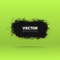 Abstract Grunge banner. Brush black paint ink stroke background. Vector template Royalty Free Stock Photo