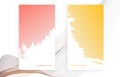 Abstract grunge banners set two colors Royalty Free Stock Photo