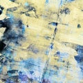 Abstract grunge collage blue and yellow color background