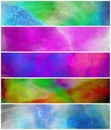 Abstract Grunge Colorful Banners Royalty Free Stock Photo