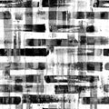 Abstract grunge cross geometric shapes contemporary art black white seamless pattern background