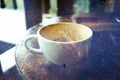 Abstract Grunge of Cup of Latte Coffee Empty Royalty Free Stock Photo