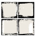 Abstract grunge frame set. Black and beige Background template. Vector Royalty Free Stock Photo