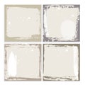 Abstract grunge frame set. brown beige and white Background template. Vector Royalty Free Stock Photo