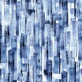 Abstract grunge geometric shapes contemporary art blue navy indigo color seamless pattern background Royalty Free Stock Photo