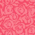 Abstract grunge ink seamless flower background. Roses pink brush pattern. Vector illustration. Royalty Free Stock Photo