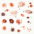 Abstract Grunge Ink Splat on White Background Royalty Free Stock Photo