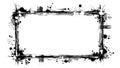 Abstract Grunge Ink Splatter Frame on White Background Royalty Free Stock Photo