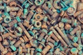 Background from bolts, screws, nuts Royalty Free Stock Photo