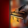 Abstract grunge music background with grand piano Royalty Free Stock Photo