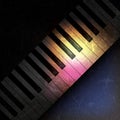 Abstract grunge music background with piano Royalty Free Stock Photo