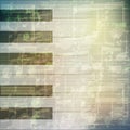 Abstract grunge music background with piano keys Royalty Free Stock Photo