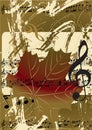Abstract grunge musical background Royalty Free Stock Photo