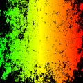 grunge painted scratched texture background . EPS10 illustration reggae colors green, yellow, red