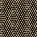 Abstract grunge seamless pattern with golden glittering acrylic paint diagonal stripes on black background Royalty Free Stock Photo