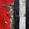 Abstract grunge texture of peeling red and black paint on a wall Royalty Free Stock Photo